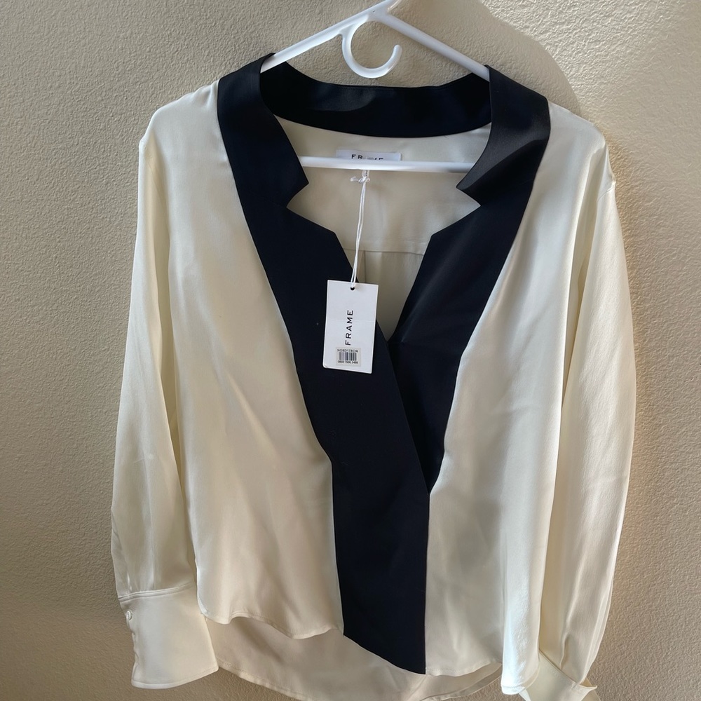 100% silk Frame Blouse